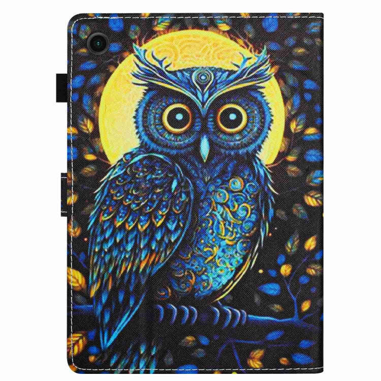 For Huawei MatePad T 10s / T 10 Painted Pattern Stitching Leather Tablet Case(Moonlight Eagle)