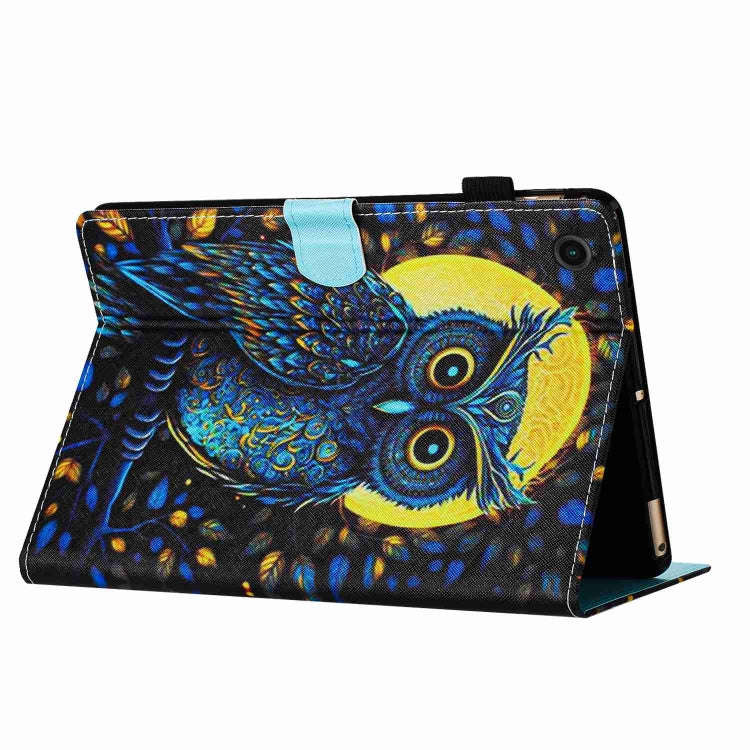 For Huawei MatePad T 10s / T 10 Painted Pattern Stitching Leather Tablet Case(Moonlight Eagle)
