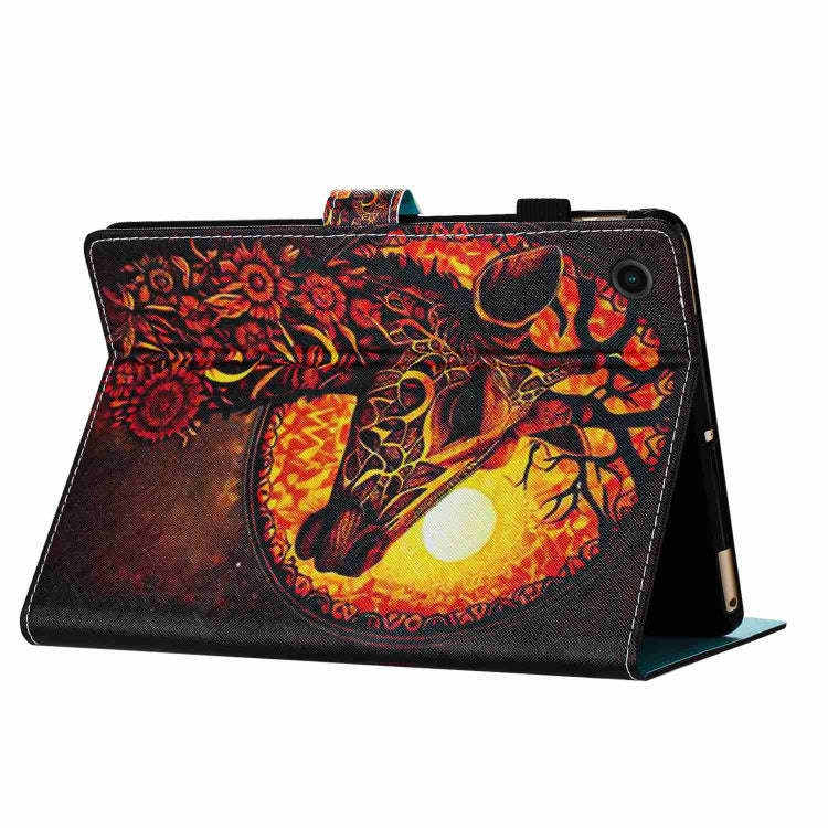 For Huawei MatePad T 10s / T 10 Painted Pattern Stitching Leather Tablet Case(Flower Deer)