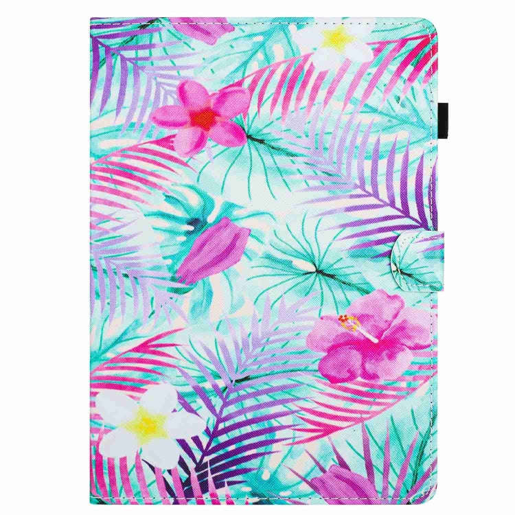 For Huawei MatePad T 10s / T 10 Painted Pattern Stitching Leather Tablet Case(Bougainvillea)