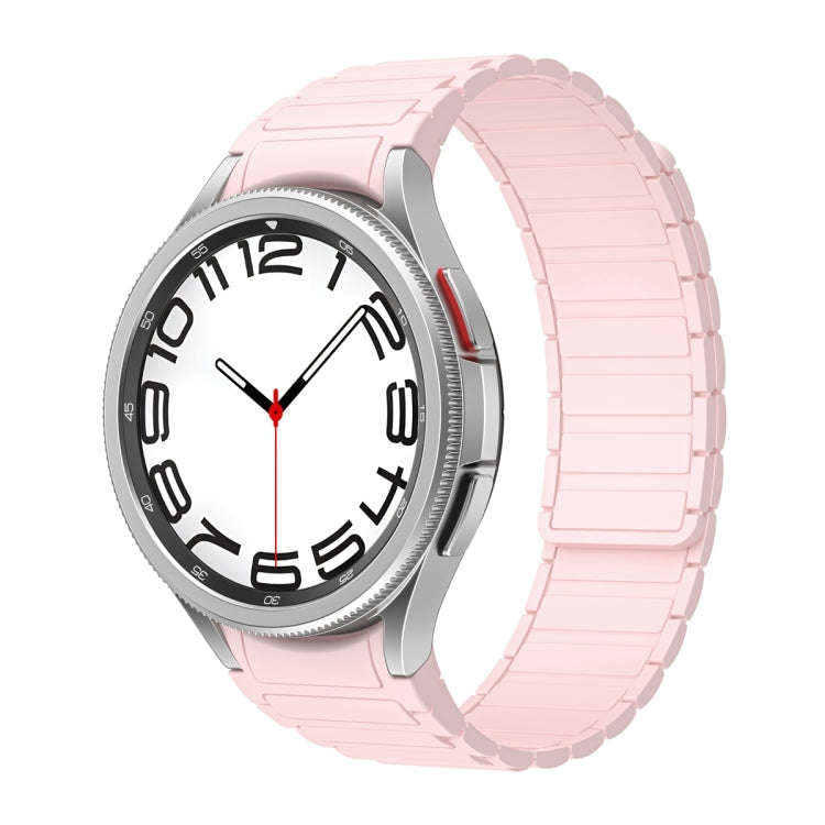 For Samsung Galaxy Watch 6 / 5 / 4 Magnetic Loop Silicone Watch Band(Pink)
