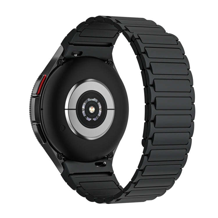For Samsung Galaxy Watch 6 / 5 / 4 Magnetic Loop Silicone Watch Band(Black)