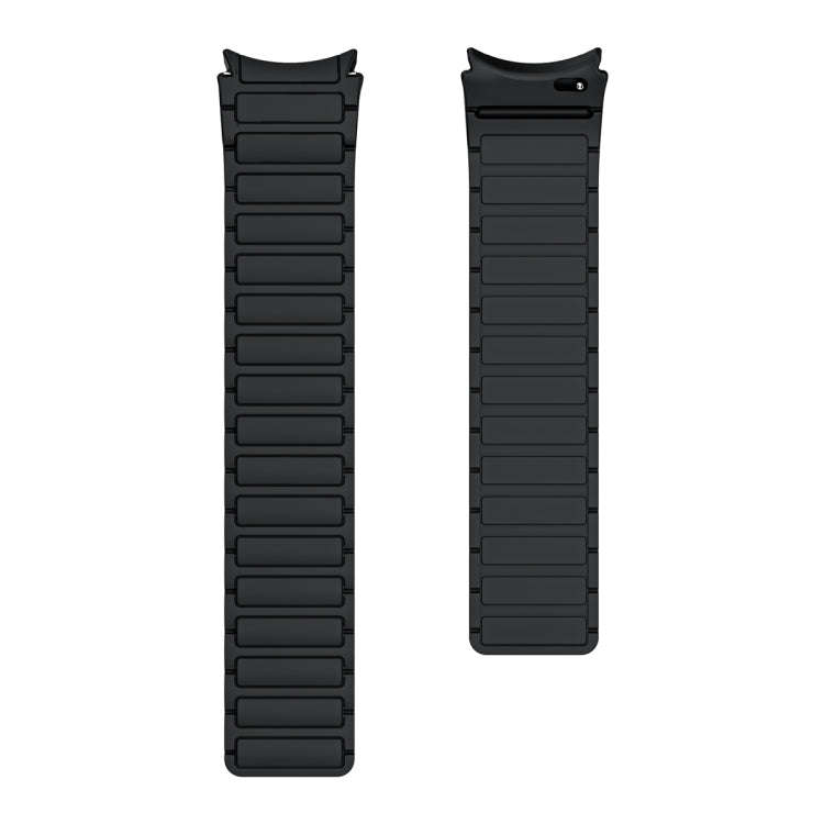 For Samsung Galaxy Watch 6 / 5 / 4 Magnetic Loop Silicone Watch Band(Black)