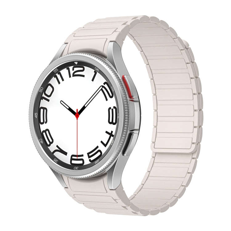 For Samsung Galaxy Watch 6 / 5 / 4 Magnetic Loop Silicone Watch Band(Starlight Color)
