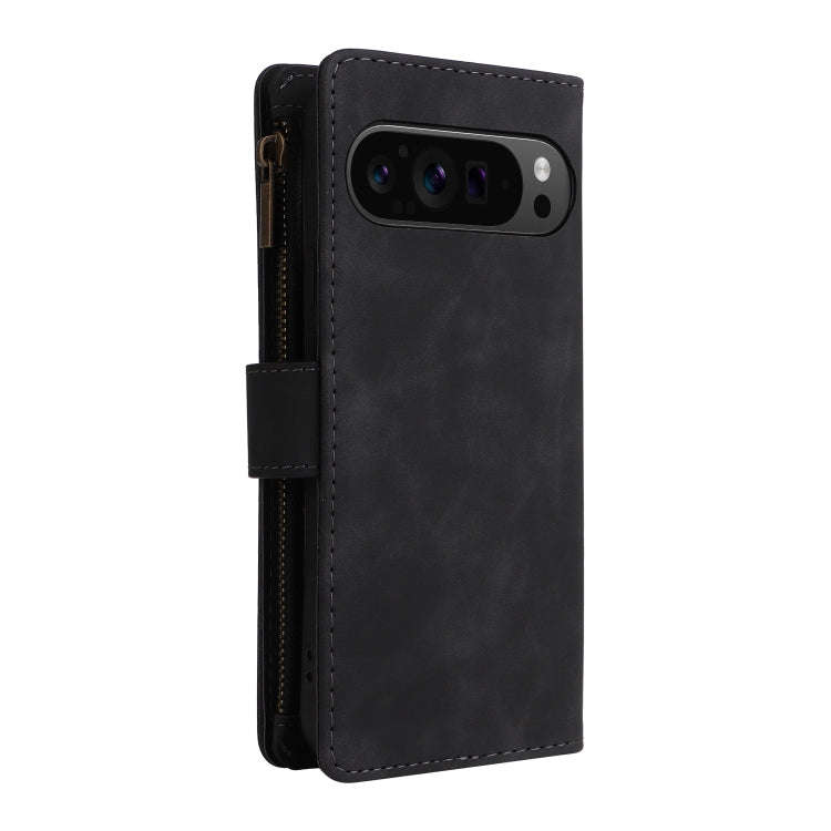 For Google Pixel 9 Pro Multifunctional Multi-Card Wallet Phone Leather Case(Black)