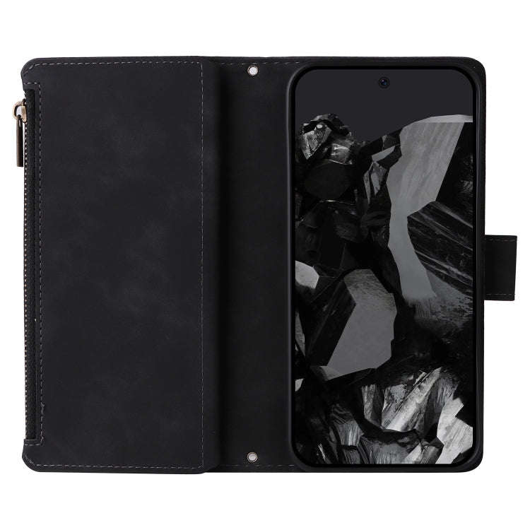 For Google Pixel 9 Pro Multifunctional Multi-Card Wallet Phone Leather Case(Black)
