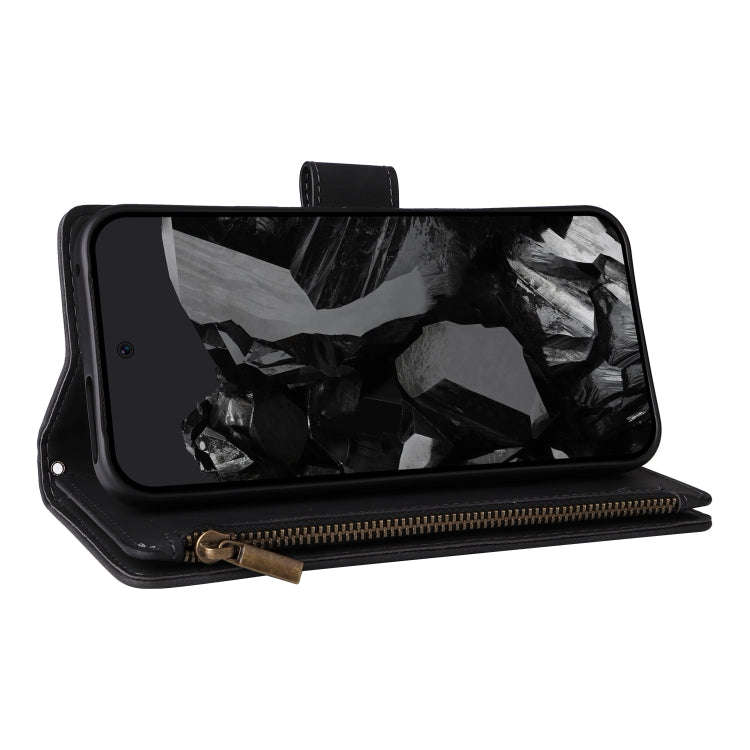 For Google Pixel 9 Pro Multifunctional Multi-Card Wallet Phone Leather Case(Black)