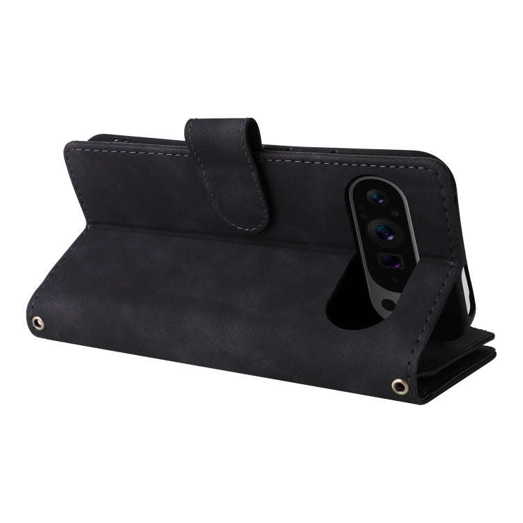 For Google Pixel 9 Pro Multifunctional Multi-Card Wallet Phone Leather Case(Black)