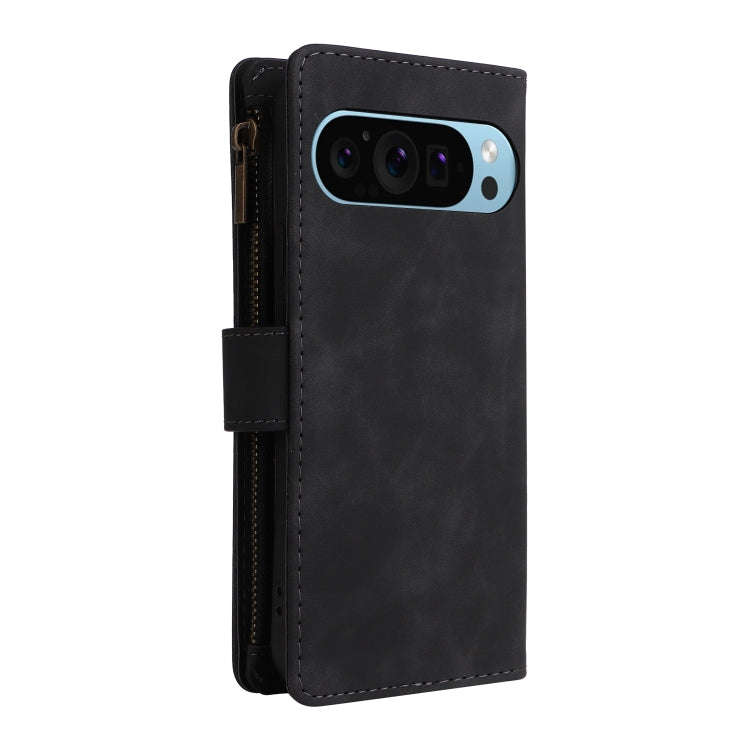 For Google Pixel 9 Multifunctional Multi-Card Wallet Phone Leather Case(Black)