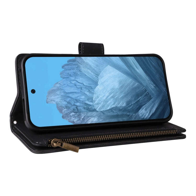 For Google Pixel 9 Multifunctional Multi-Card Wallet Phone Leather Case(Black)