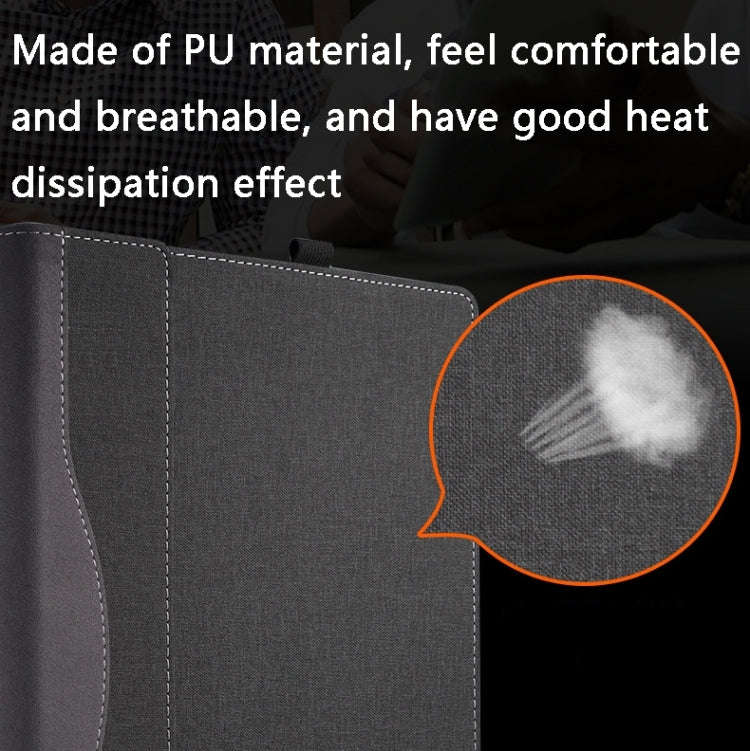 For Lenovo IdeaPad 5 2 in 1 16IRU9 / 16AHP9 Laptop Leather Shockproof Protective Case(Black)