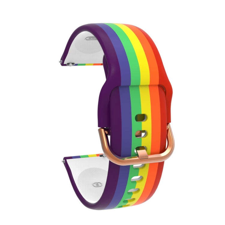 20mm Universal Rainbow Silicone Strap Watch Band