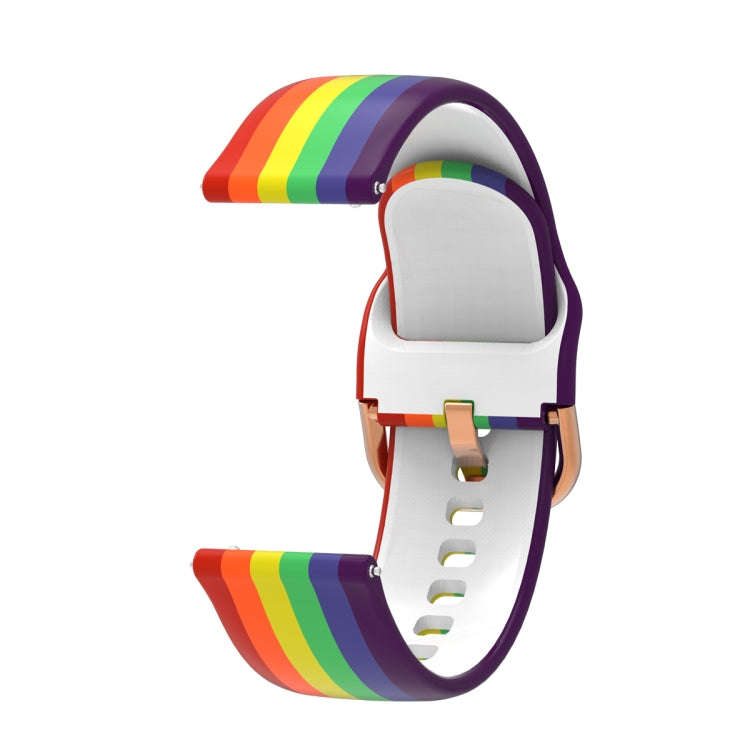 20mm Universal Rainbow Silicone Strap Watch Band