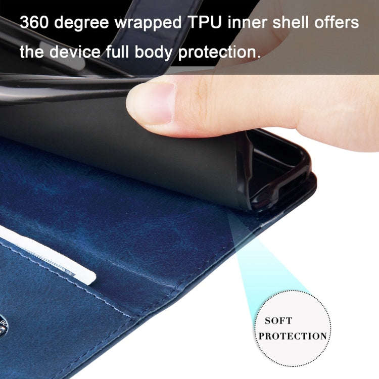 For Honor X6b Fashion Calf Texture Zipper Leather Phone Case(Blue)