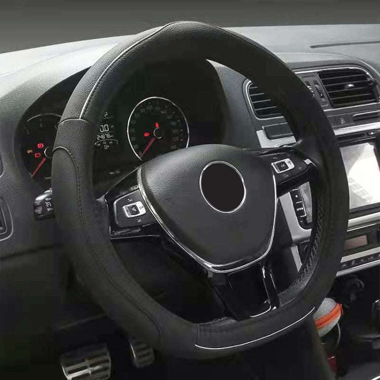 D Style Car Universal Anti-skid Steering Wheel Cover, Diameter: 38cm(Black)