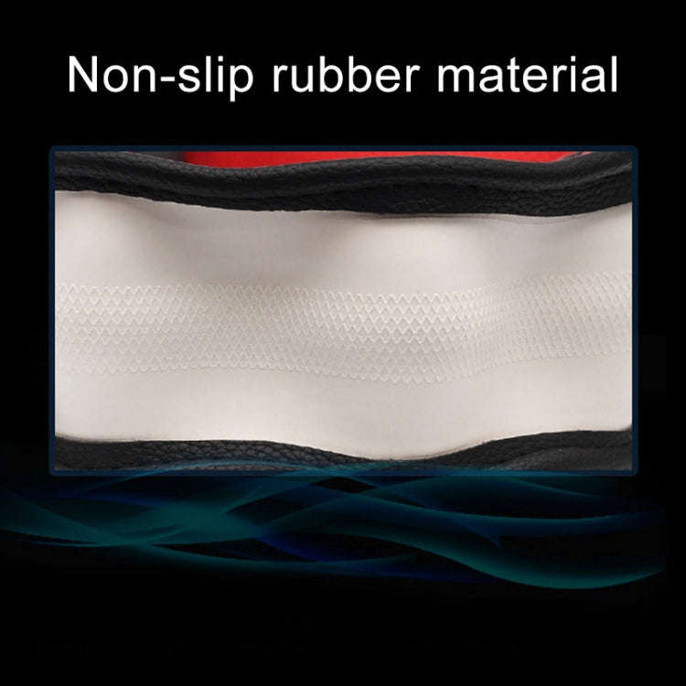 D Style Car Universal Anti-skid Steering Wheel Cover, Diameter: 38cm(Black Red Line)