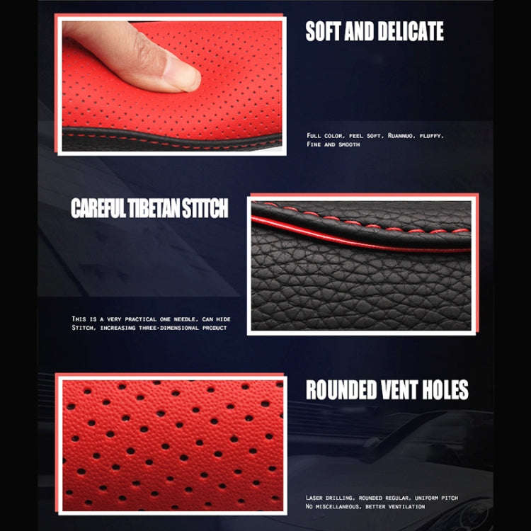 D Style Car Universal Anti-skid Steering Wheel Cover, Diameter: 38cm(Black Orange)