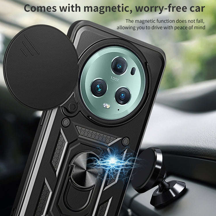 For Honor Magic5 Pro Sliding Camera Cover Design TPU+PC Phone Case(Green)