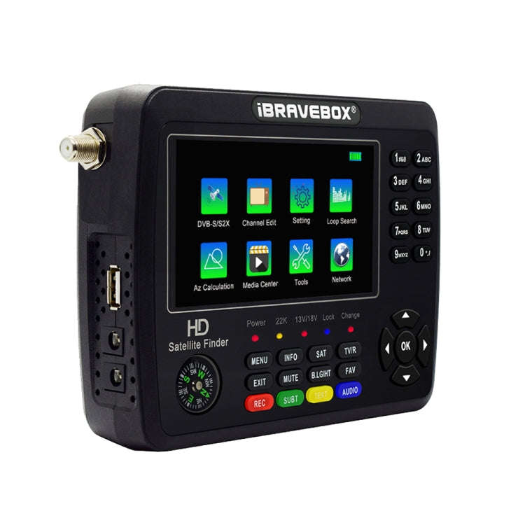 iBRAVEBOX V10 Finder Max 4.3 inch Display Digital Satellite Meter Signal Finder, Support DVB-S/S2...