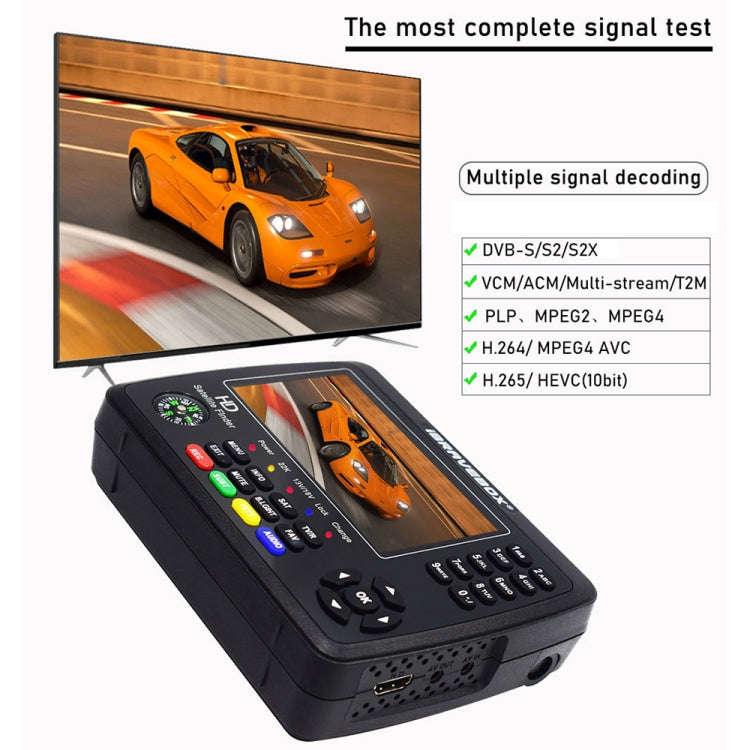 iBRAVEBOX V10 Finder Max 4.3 inch Display Digital Satellite Meter Signal Finder, Support DVB-S/S2...