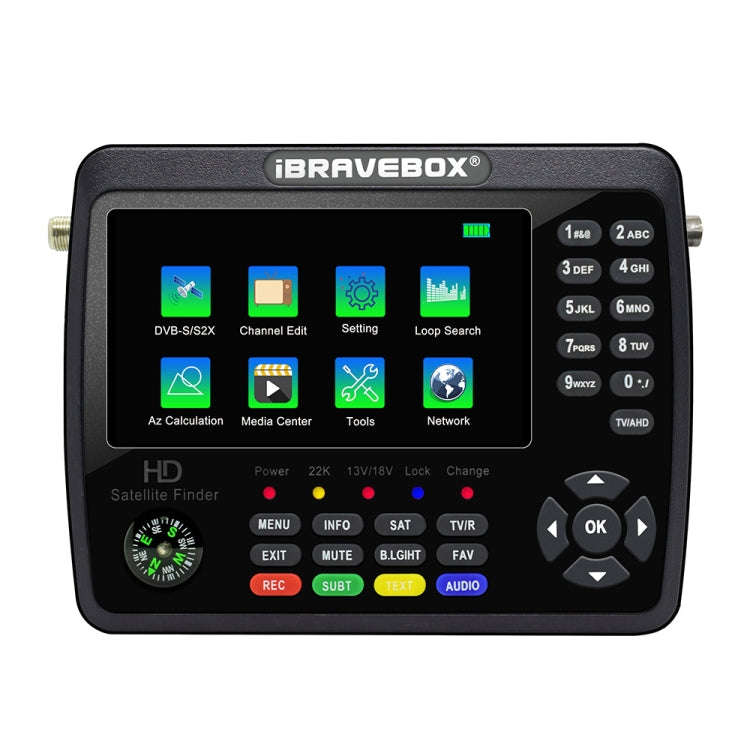 iBRAVEBOX V10 Finder Max+ 4.3 inch Display Digital Satellite Meter Signal Finder, Support DVB-S/S...