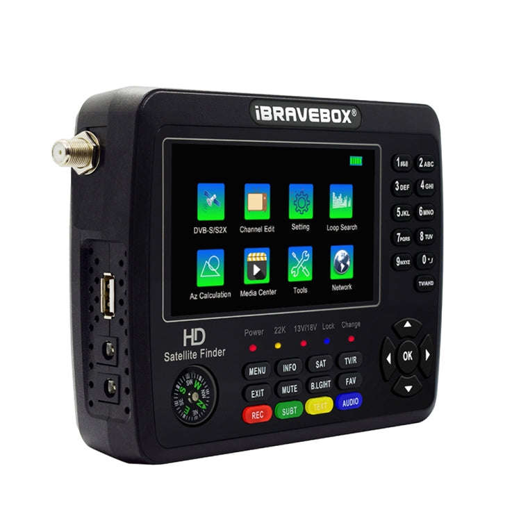 iBRAVEBOX V10 Finder Max+ 4.3 inch Display Digital Satellite Meter Signal Finder, Support DVB-S/S...