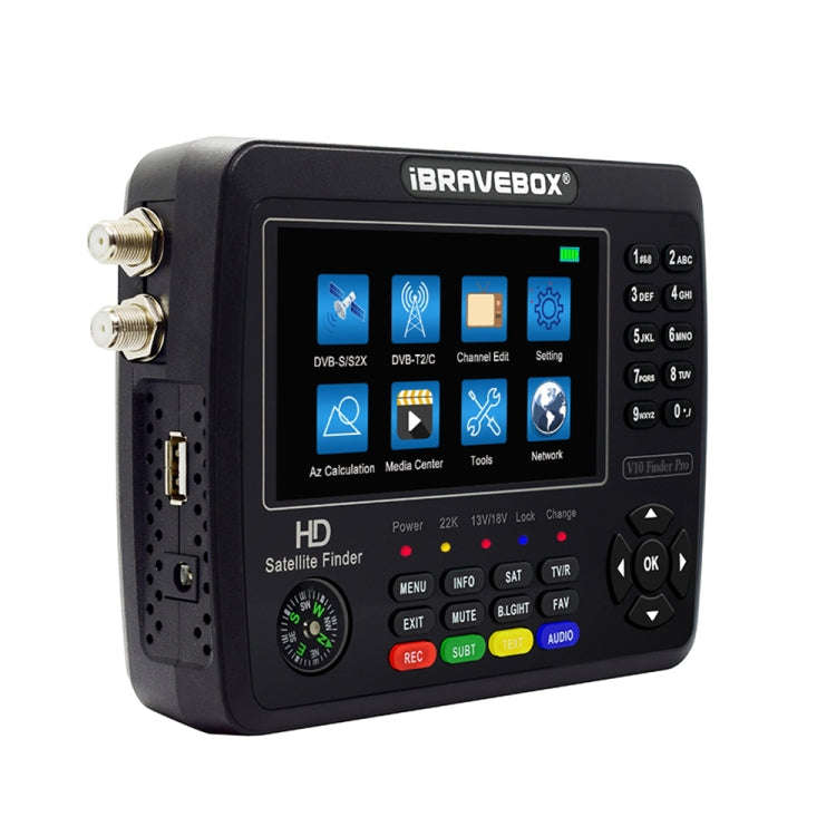 iBRAVEBOX V10 Finder Pro 4.3 inch Display Digital Satellite Meter Signal Finder, Support DVB-S/S2...