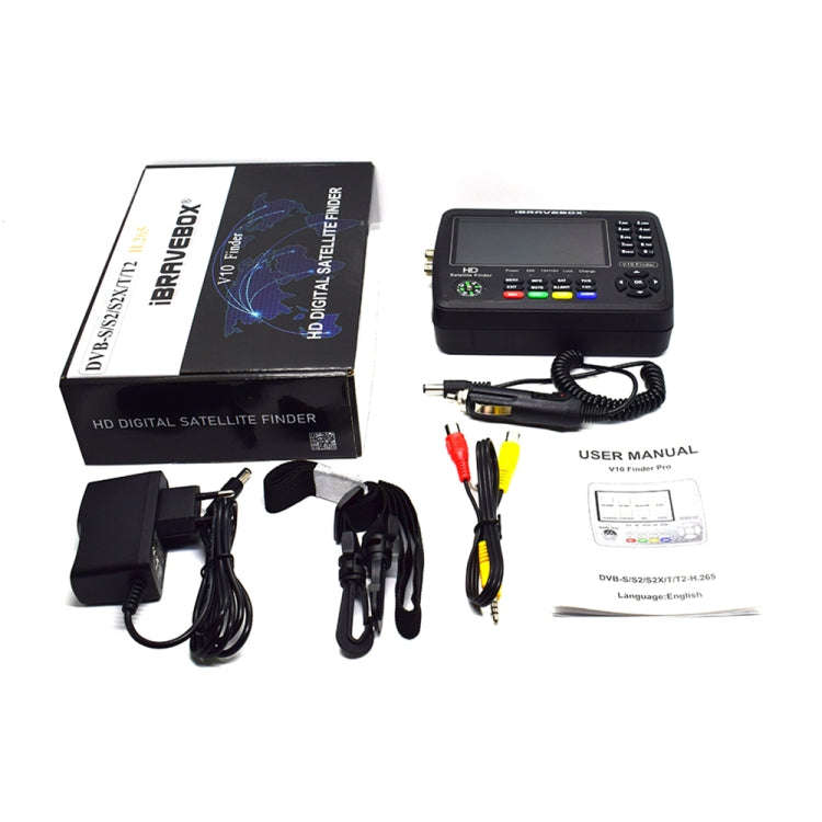 iBRAVEBOX V10 Finder Pro 4.3 inch Display Digital Satellite Meter Signal Finder, Support DVB-S/S2...