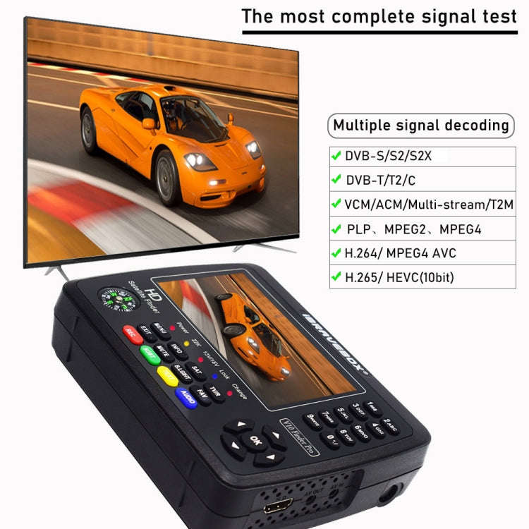 iBRAVEBOX V10 Finder Pro 4.3 inch Display Digital Satellite Meter Signal Finder, Support DVB-S/S2...