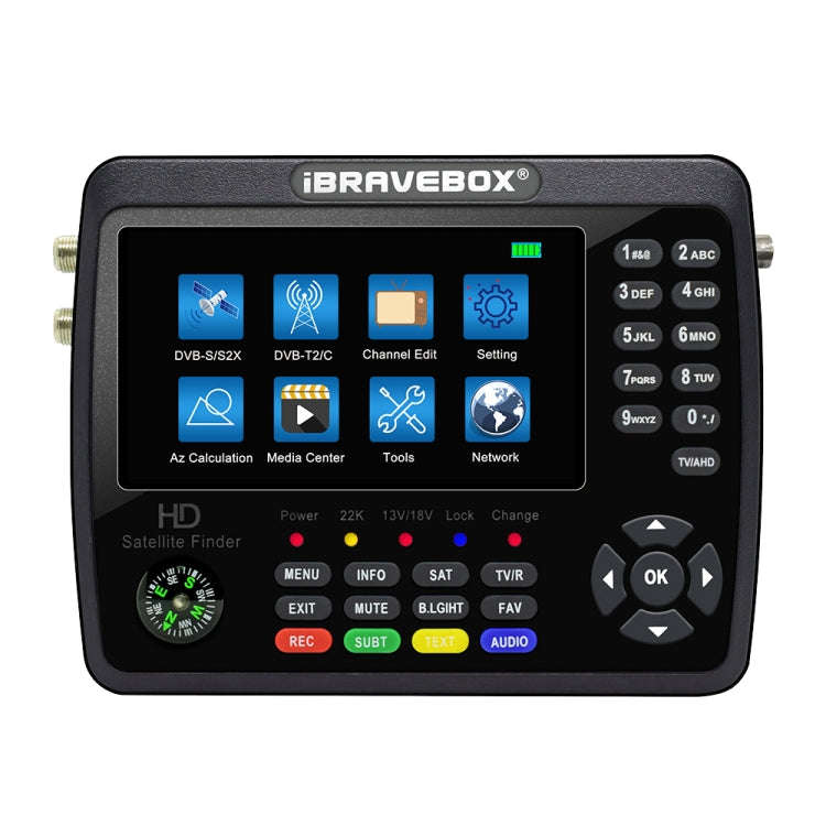 iBRAVEBOX V10 Finder Pro+ 4.3 inch Display Digital Satellite Meter Signal Finder, Support DVB-S/S...