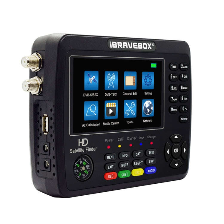 iBRAVEBOX V10 Finder Pro+ 4.3 inch Display Digital Satellite Meter Signal Finder, Support DVB-S/S...
