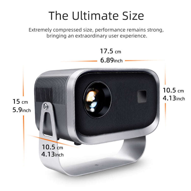 A003 150 Lumens 1280x720P 360 Degree Rotating LED Mini Same Screen Projector, Specification:US Plug