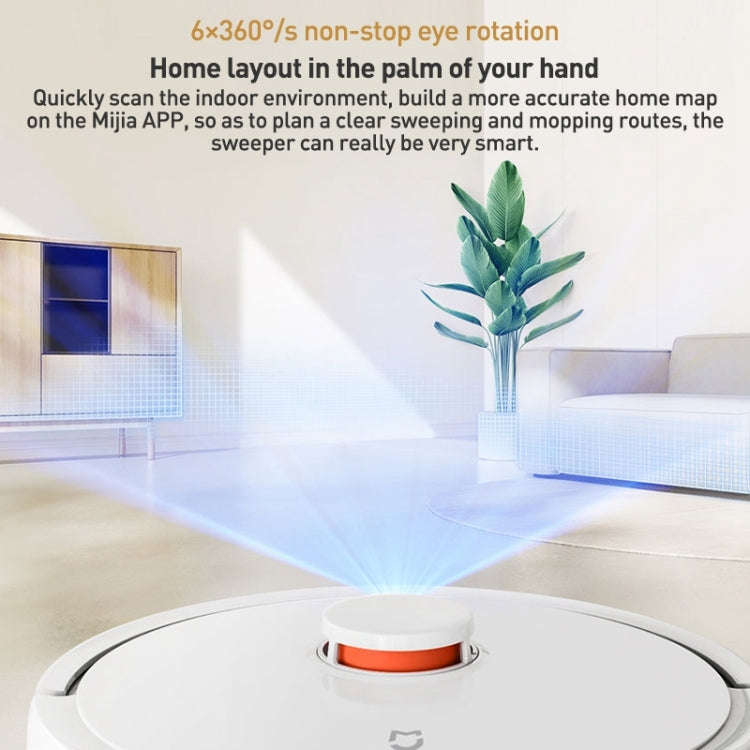 Original Xiaomi Mijia 3C Enhanced Robot Vacuum Cleaner Automatic Sweeping Mopping, US Plug(White)