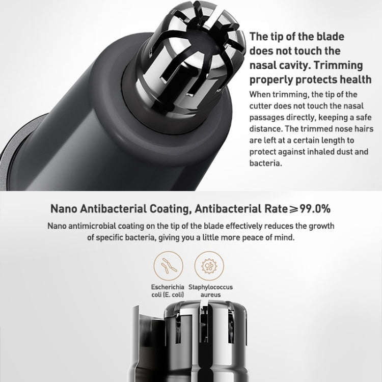 Original Xiaomi Mijia Electric Nose Hair Trimmer Portable Nose Ears Hair Eyebrow Clipper(Black)