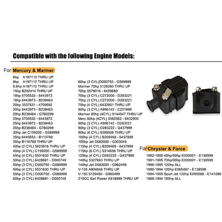 A6943 Car Ignition Coils 339-832757A for Mercury(Black)