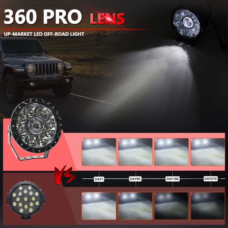 E16 55W 6000LM / 6000K 7 inch Off-road Vehicle Round Work Light(White Light)