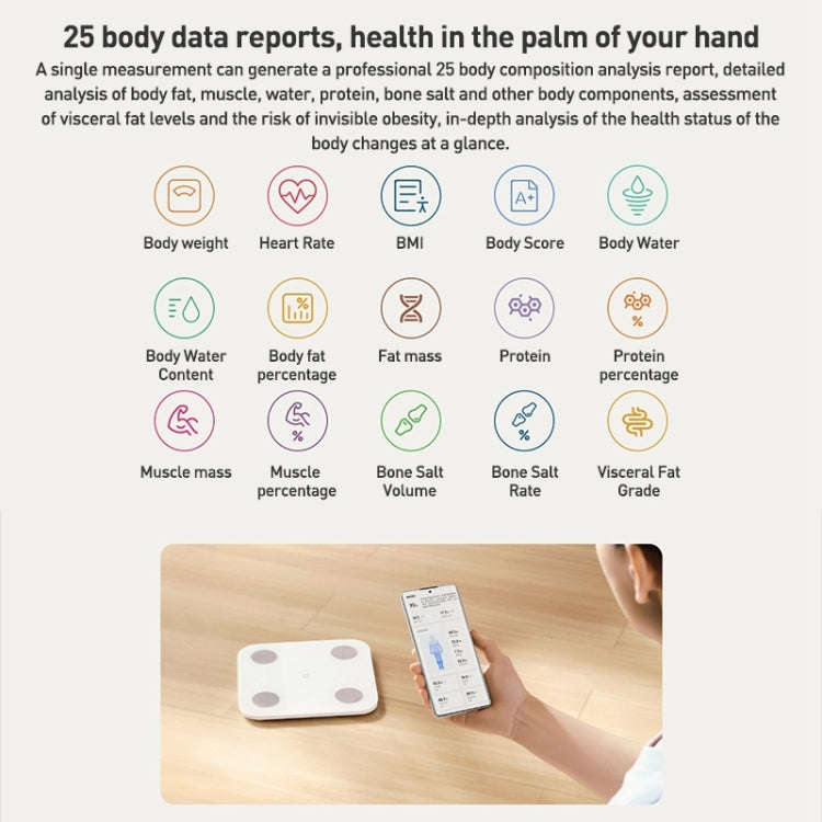 Original Xiaomi Mijia Smart Home Body Fat Scale S400 BT5.0 LED Display Dual Frequency Measurement...