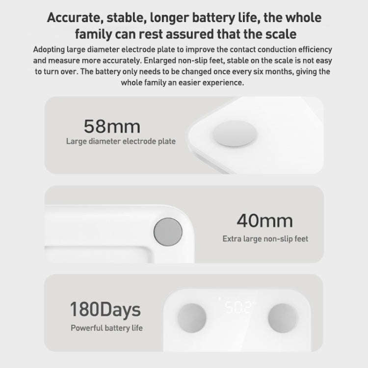 Original Xiaomi Mijia Smart Home Body Fat Scale S400 BT5.0 LED Display Dual Frequency Measurement...