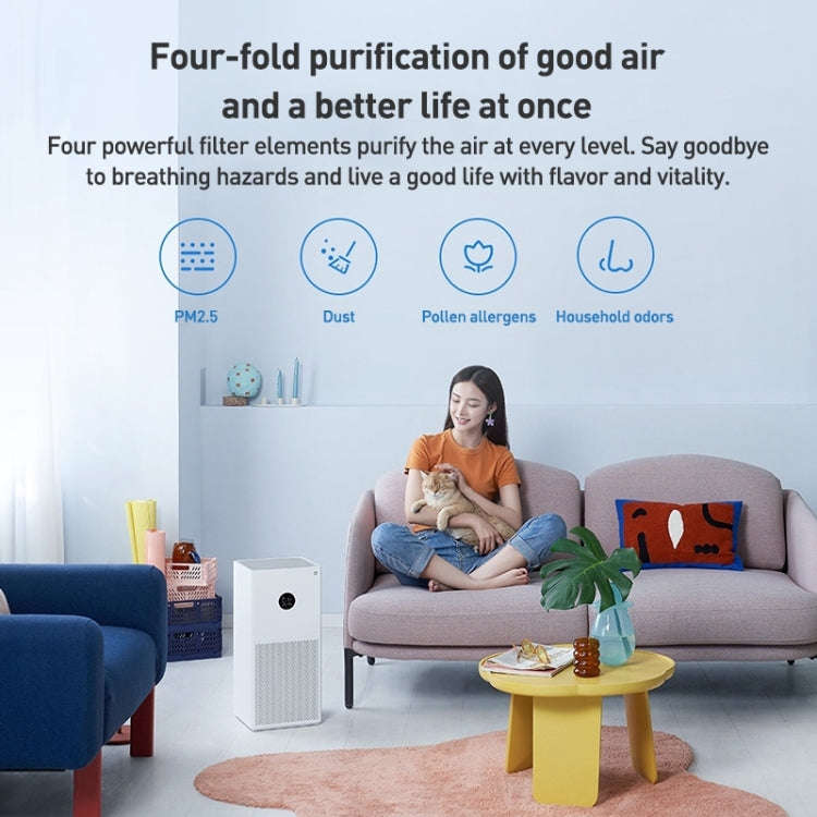 Original Xiaomi Mijia Smart Air Purifier 4 Lite Antibacterial Aldehyde Removal, US Plug(White)