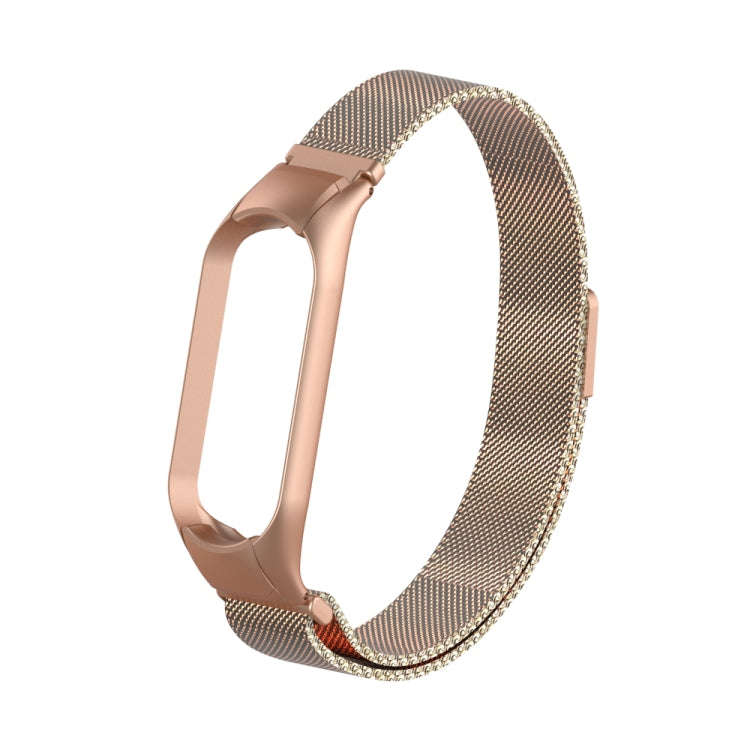 For Xiaomi Mi Band 5 Milano Solid Color Magnetic Stainless Steel Watch Band(Bronze Gold)