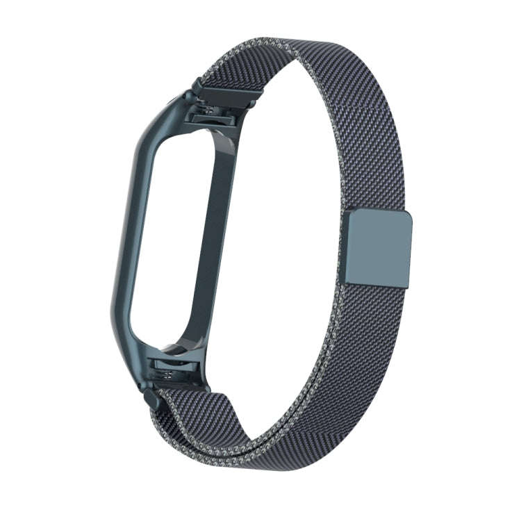 For Xiaomi Mi Band 5 Milano Solid Color Magnetic Stainless Steel Watch Band(Titanium Grey)