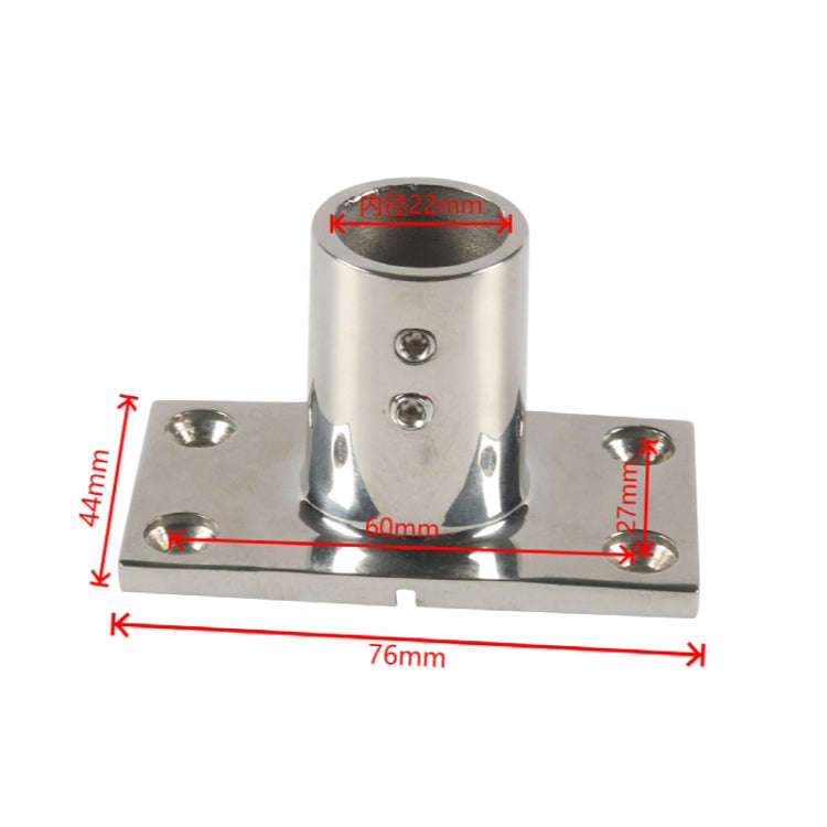 A8767 Ship / Yacht 316 Stainless Steel 90 Degree Square Tube Holder with Screws + Wrench(Silver)