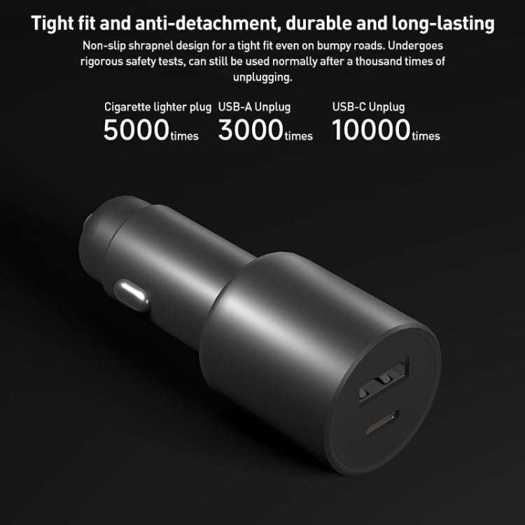 Original Xiaomi 43W Dual Ports USB + USB-C / Type-C Car Charger 1A1C(Black)