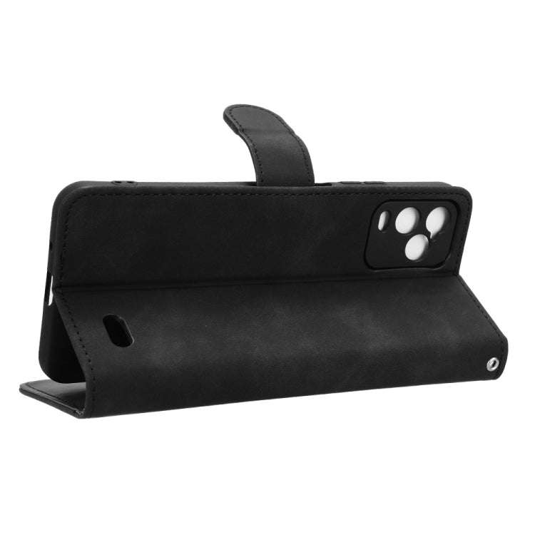 For BLU View 5 Pro Skin Feel Magnetic Flip Leather Phone Case(Black)