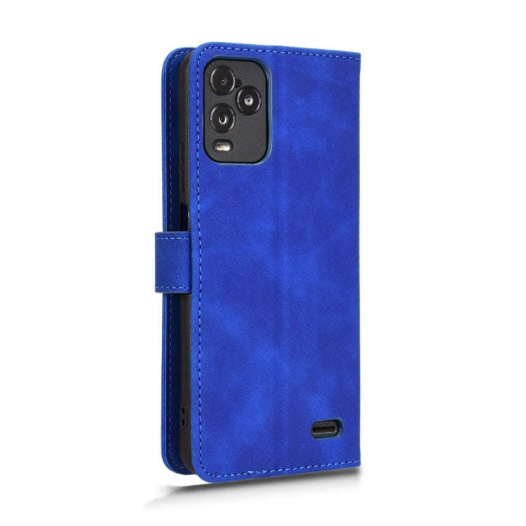 For BLU View 5 Pro Skin Feel Magnetic Flip Leather Phone Case(Blue)