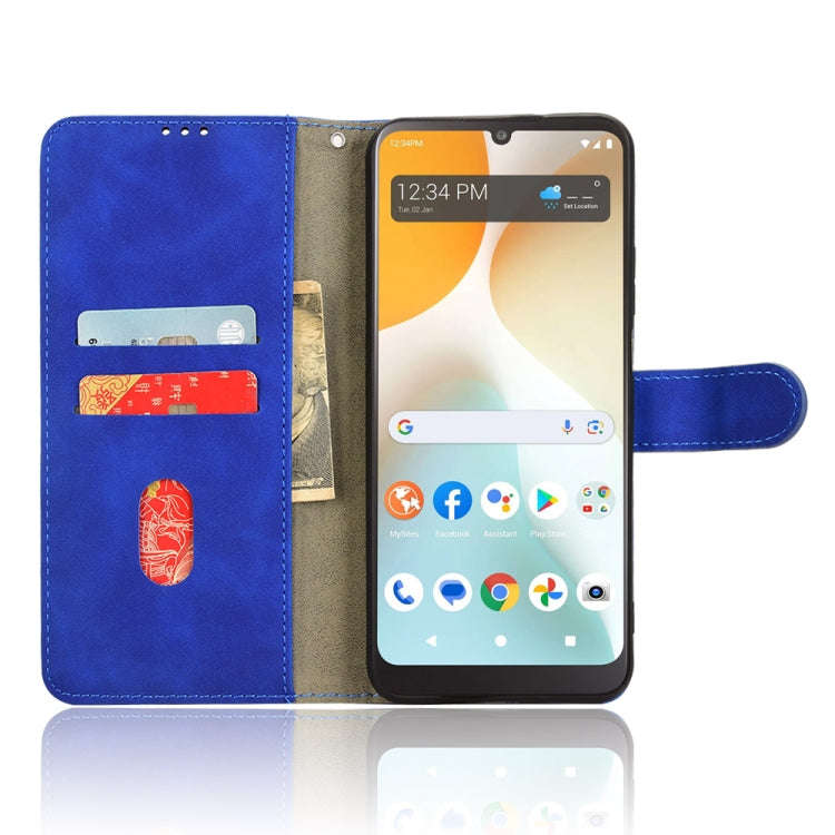 For BLU View 5 Pro Skin Feel Magnetic Flip Leather Phone Case(Blue)