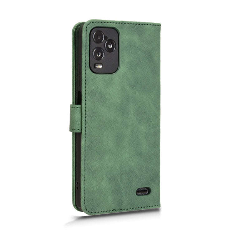 For BLU View 5 Pro Skin Feel Magnetic Flip Leather Phone Case(Green)