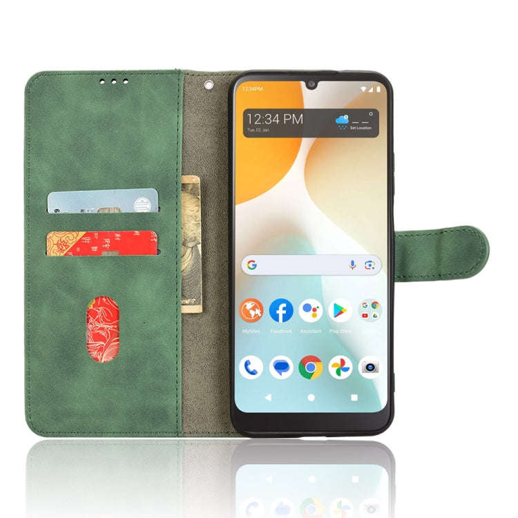 For BLU View 5 Pro Skin Feel Magnetic Flip Leather Phone Case(Green)