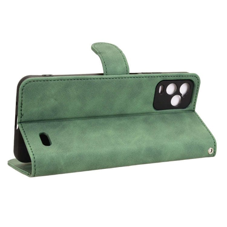 For BLU View 5 Pro Skin Feel Magnetic Flip Leather Phone Case(Green)