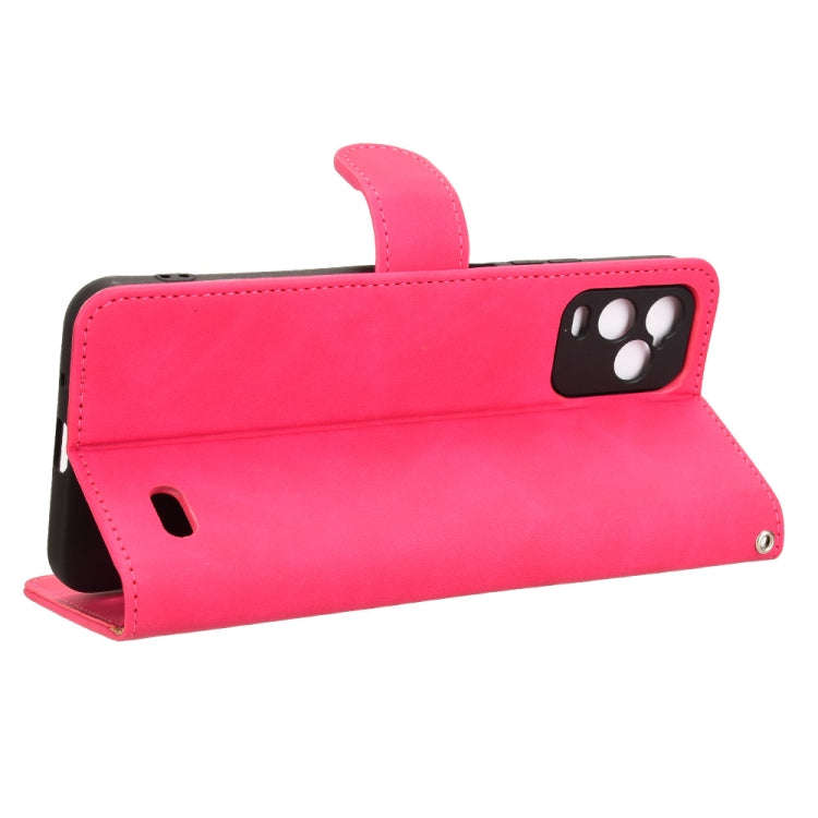 For BLU View 5 Pro Skin Feel Magnetic Flip Leather Phone Case(Rose Red)